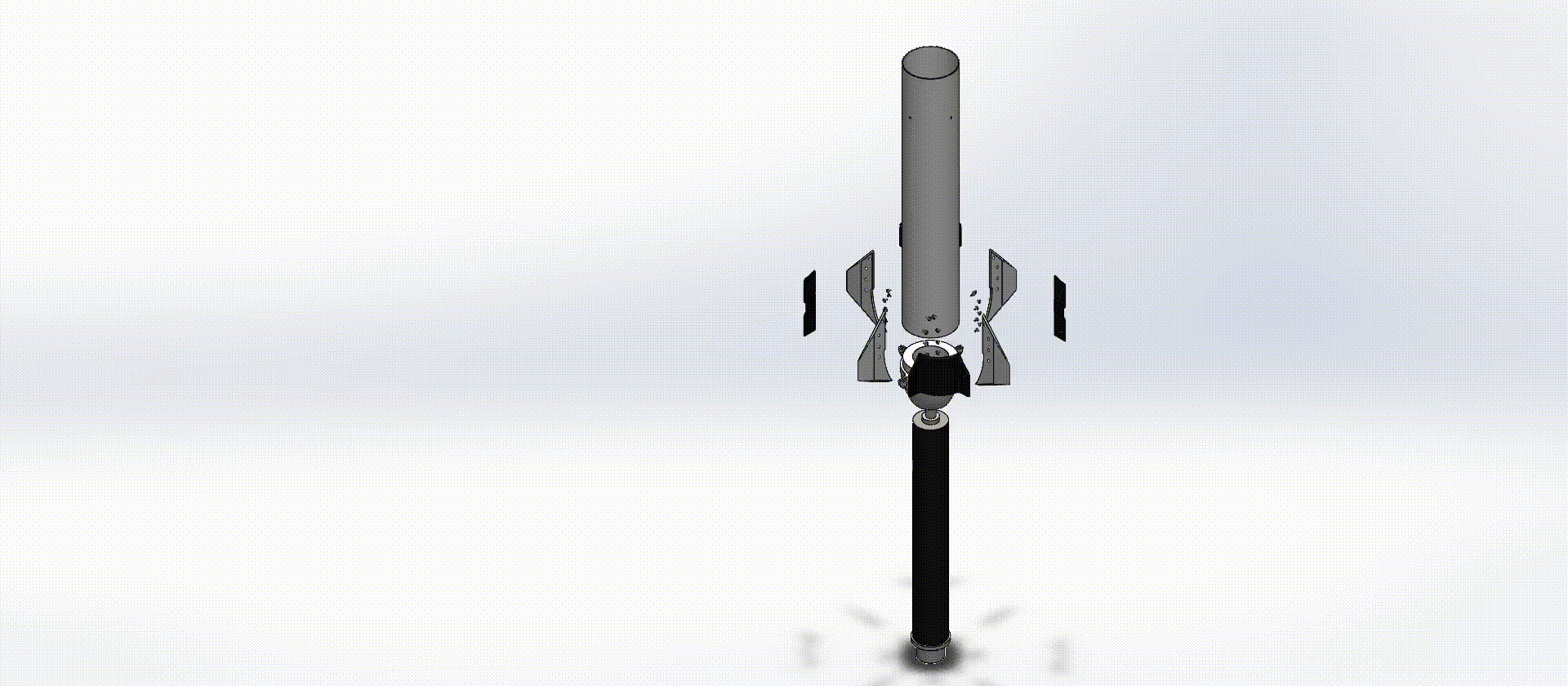 Animation of booster and sustainer.