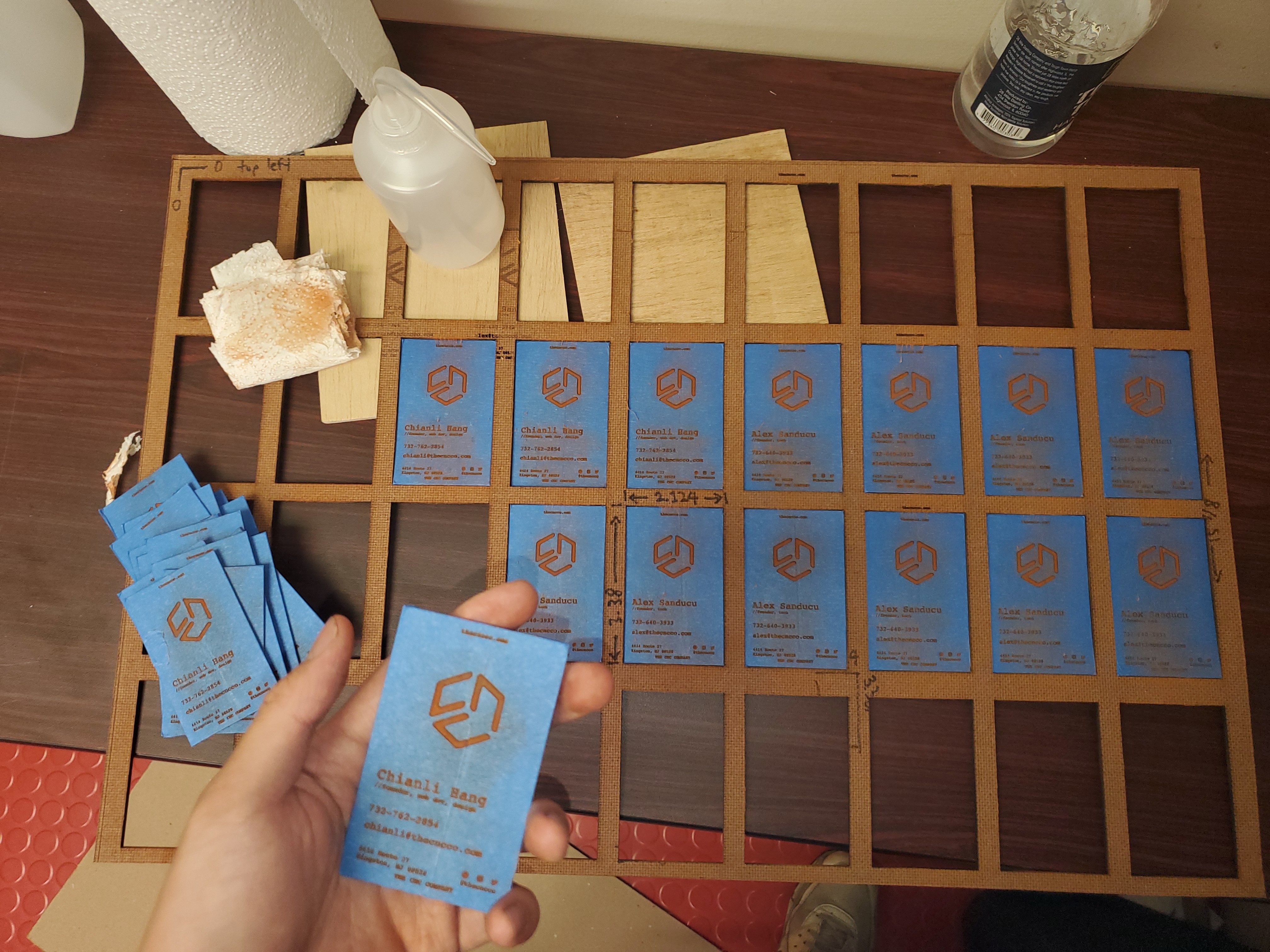 Cards ready to be laser cut.