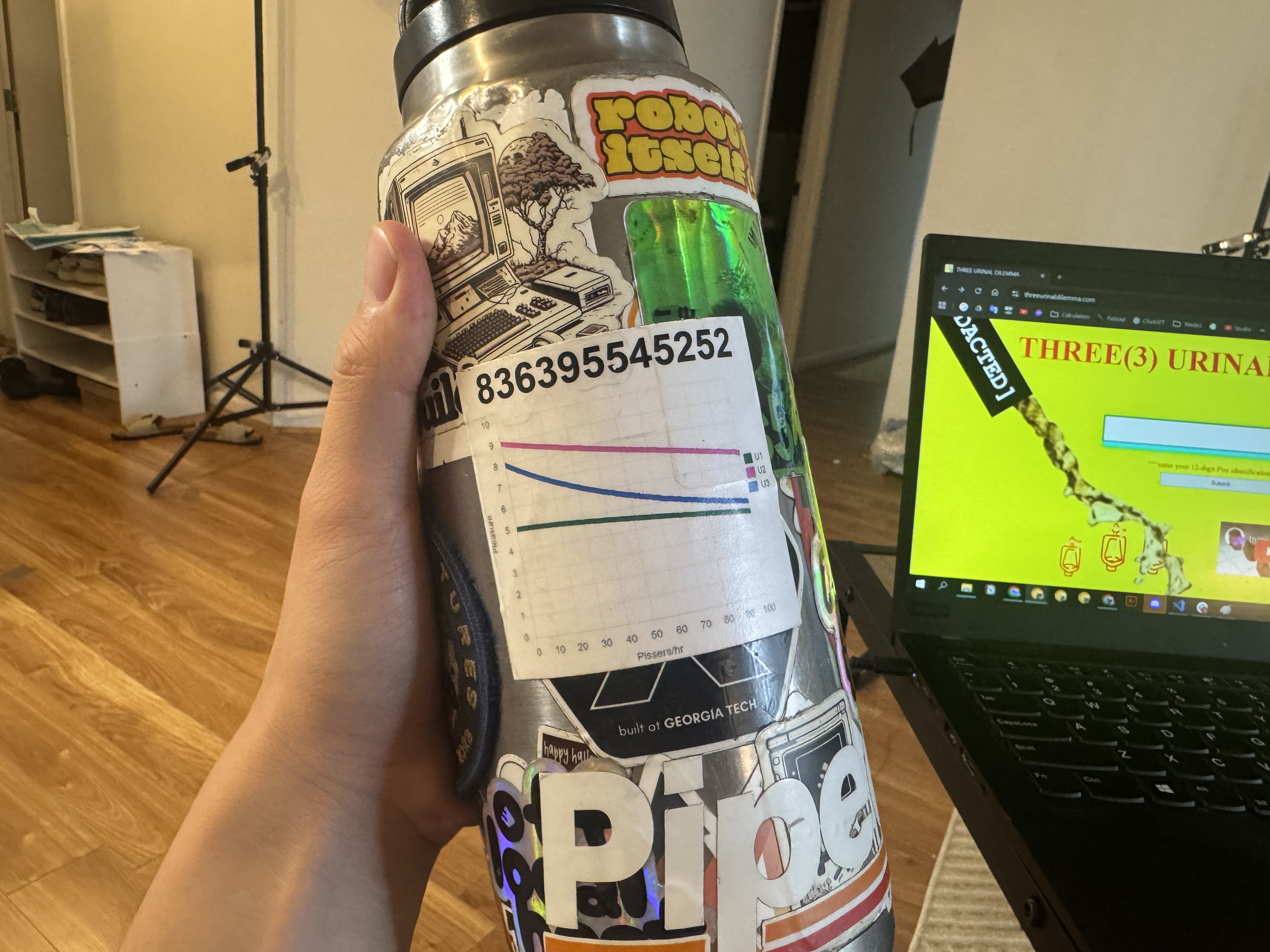 Piss simulation sticker